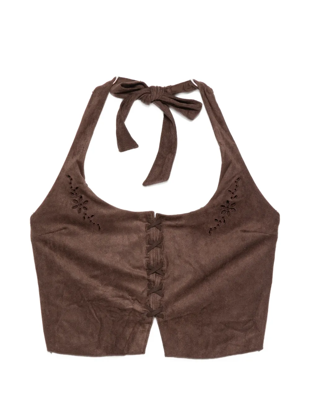 

Бикини-топ Delilah с завязками Frankies Bikinis, коричневый