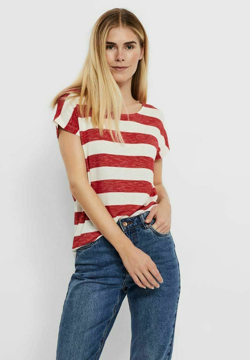 

Футболка с принтом VMWIDE STRIPE Vero Moda, красный