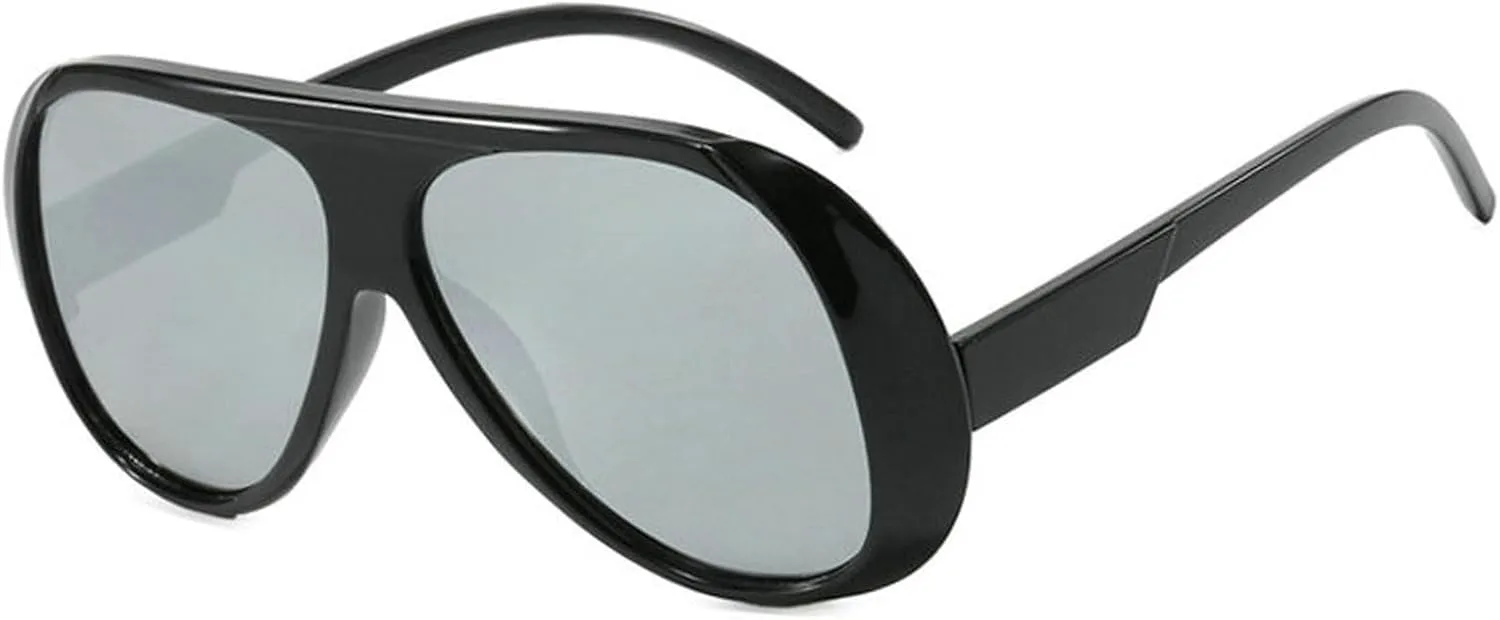 

Солнцезащитные очки COTIA большого квадратного размера для женщин и мужчин, винтажные очки-пилот с защитным щитком, стильные очки для активного отдыха, Black Silver