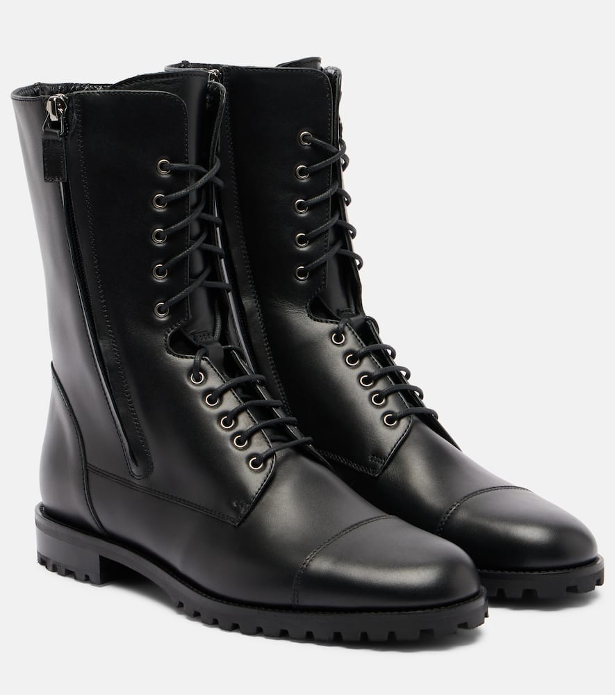 Ботинки Lugata в стиле милитари из кожи Manolo Blahnik, 0015 Blk