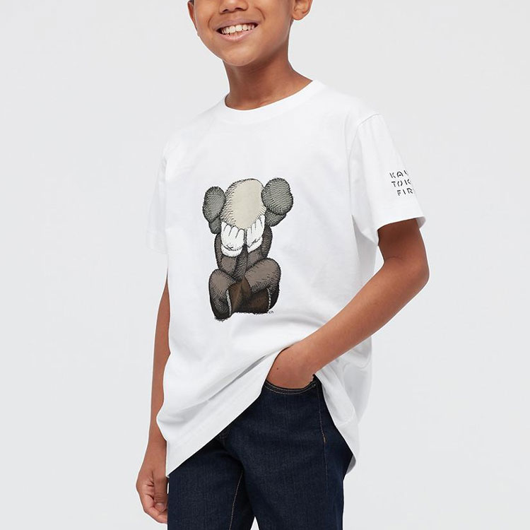 UNIQLO Футболка Kaws Co Branded Collection White детская — фото 4