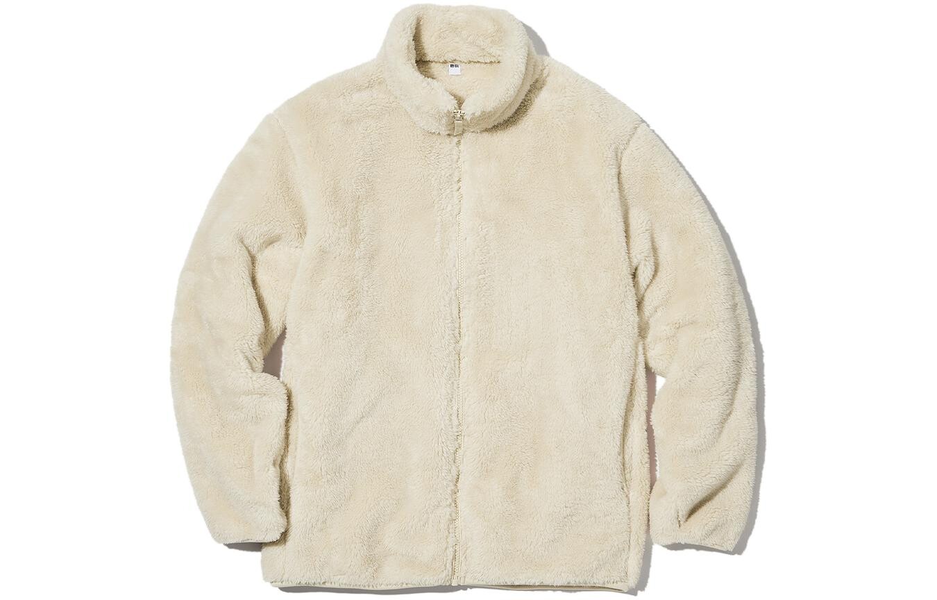 

Пушистая флисовая куртка Uniqlo Unisex, 01 молочно-белый
