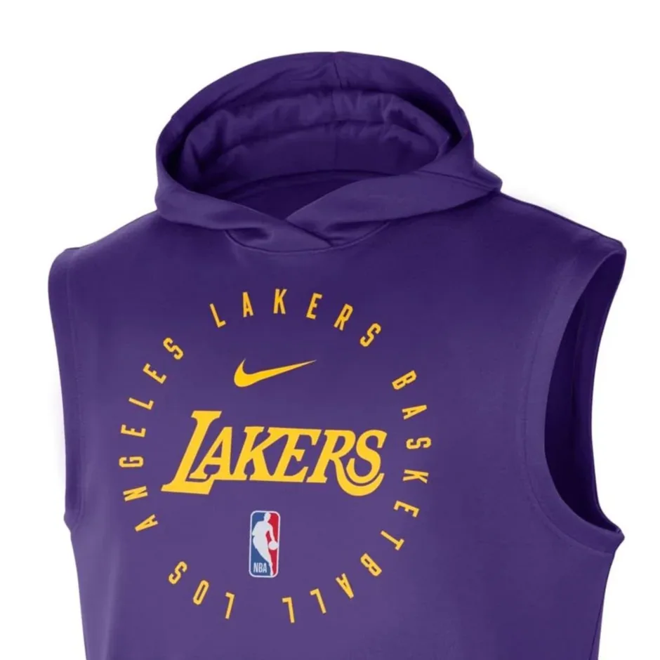 Nike Толстовка DRI FIT NBA мужская Allover Purple/Amarillo Yellow — фото 4