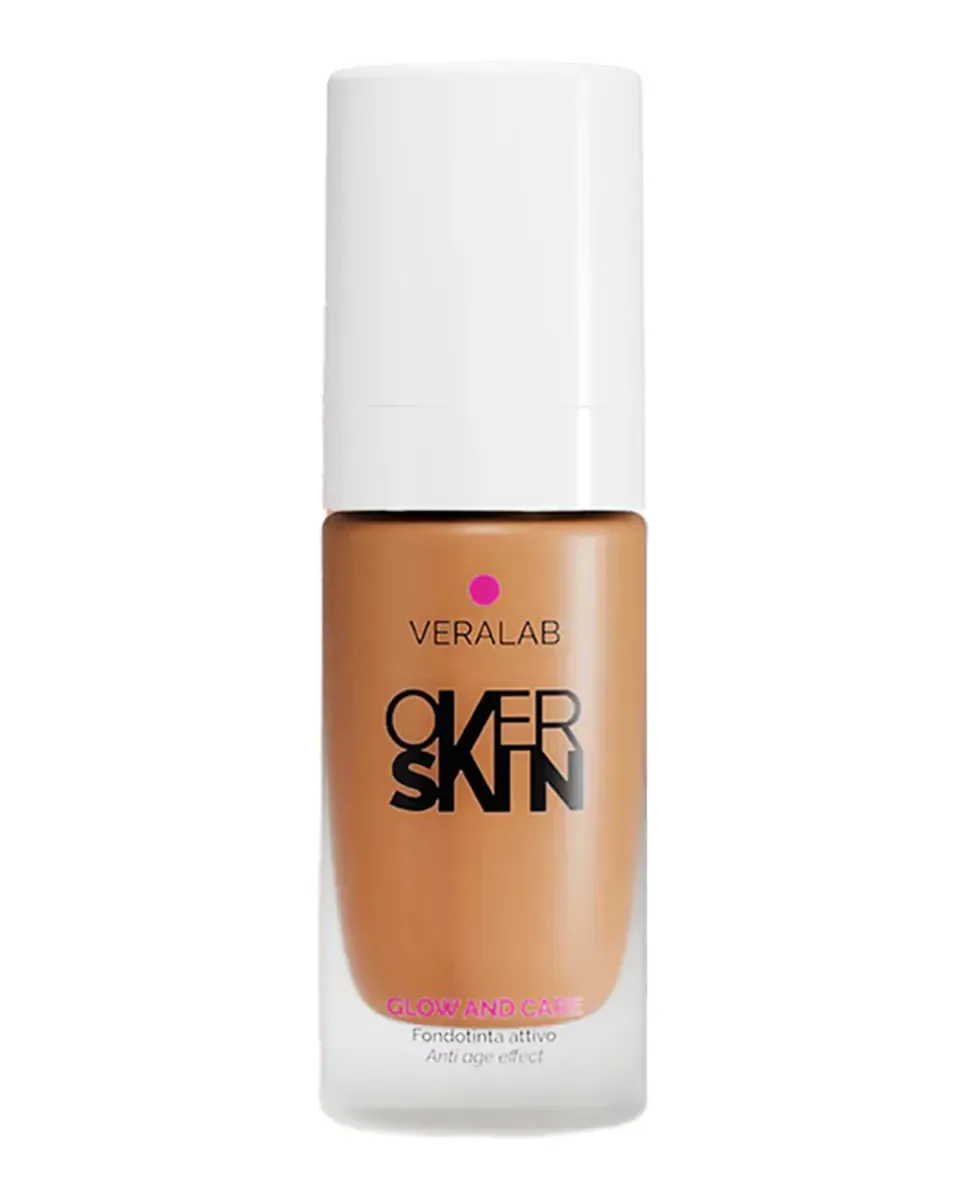 Тональная основа Glow And Care 30 мл Overskin Veralab, 10 Cinnamon - Medium