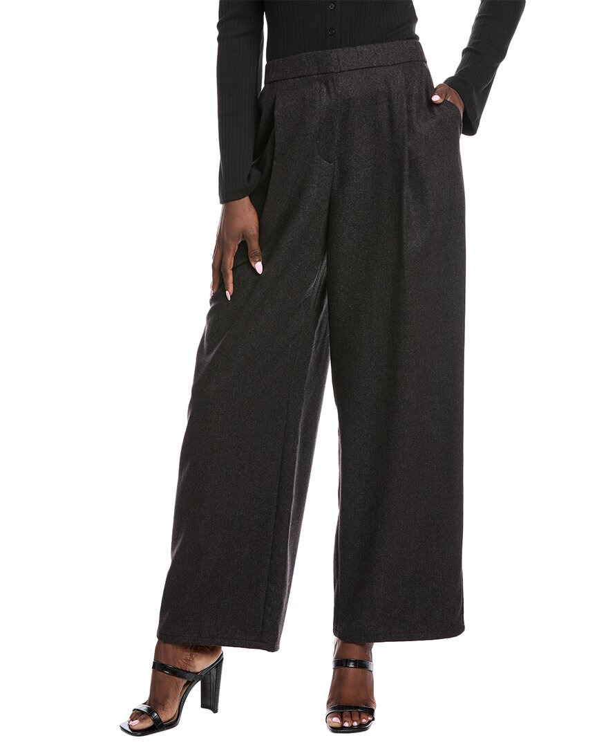 

Широкие плиссированные брюки из шерсти EILEEN FISHER, серый