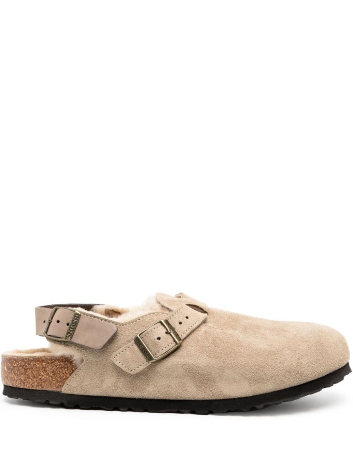 

Сандалии Birkenstock Boston из замши, серый