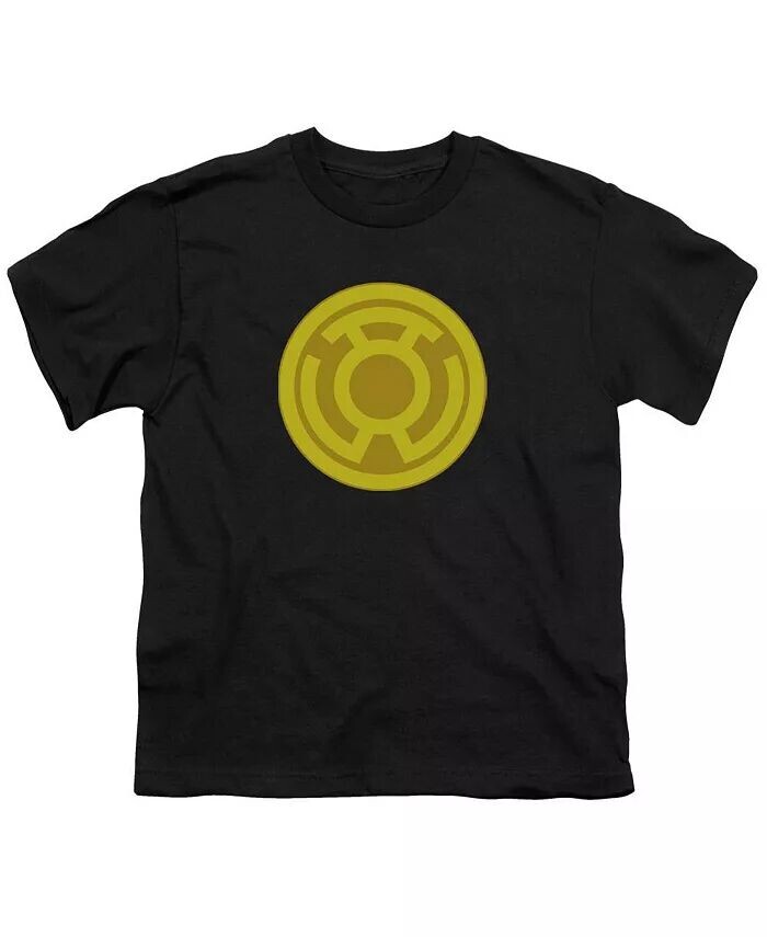 

Футболка с коротким рукавом и желтым символом для мальчиков Green Lantern, черный