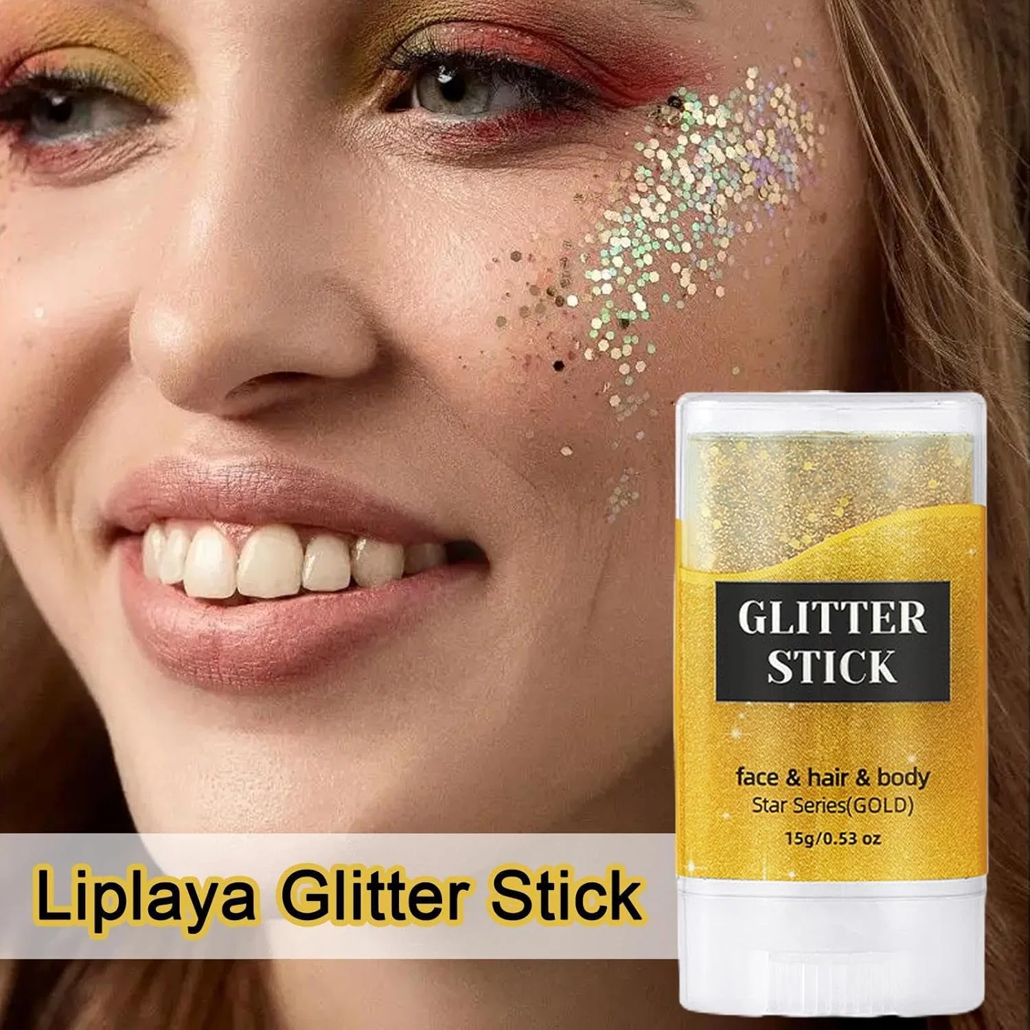 Блеск для тела Glitter Stick, золотой — фото 2