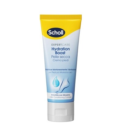 

Scholl Hydration Boost Cream для сухой кожи, обогащенный глицерином и кондиционирующим комплексом для мягких и гладких ног, 75 мл