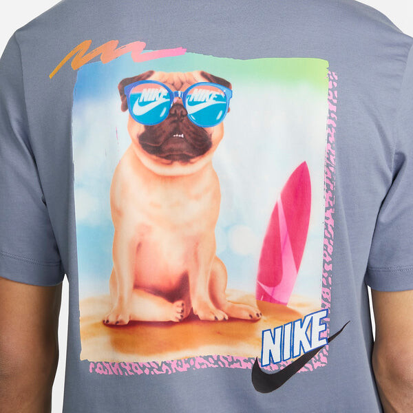 Футболка Nike Pug Logo T-Shirt 'Blue', синий — фото 3