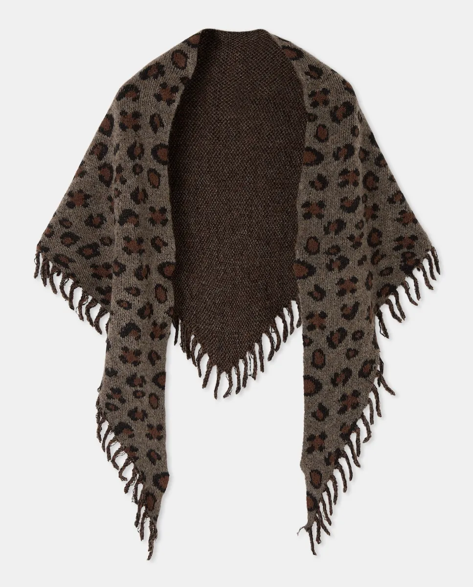 

Шарф с леопардовым принтом Tintoretto, коричневый