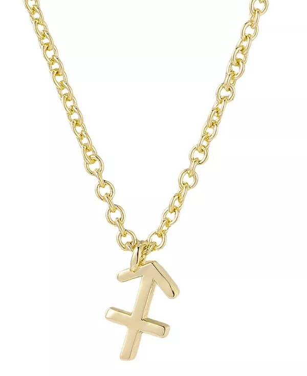 

Позолоченное колье со знаком зодиака Adornia, gold-sagittarius