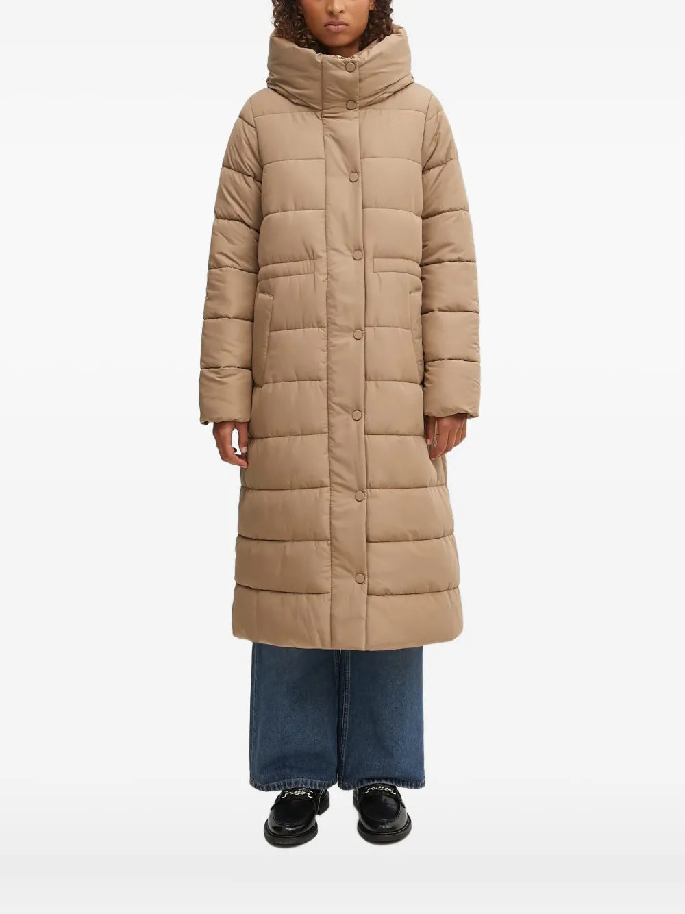 

Стёганое пальто на пуговицах Barbour, бежевый