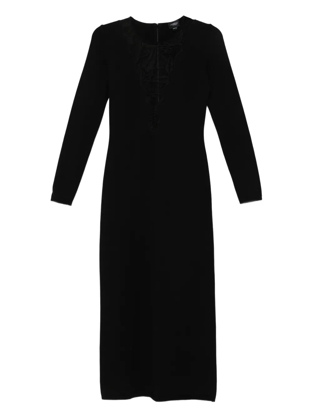 

Платье миди с длинными рукавами и кружевом Giambattista Valli, черный