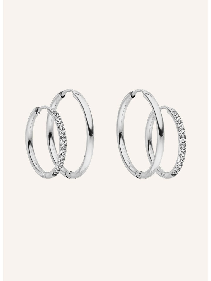 

PURELEI Набор из двух сережек Lovely Glitter серебристого цвета