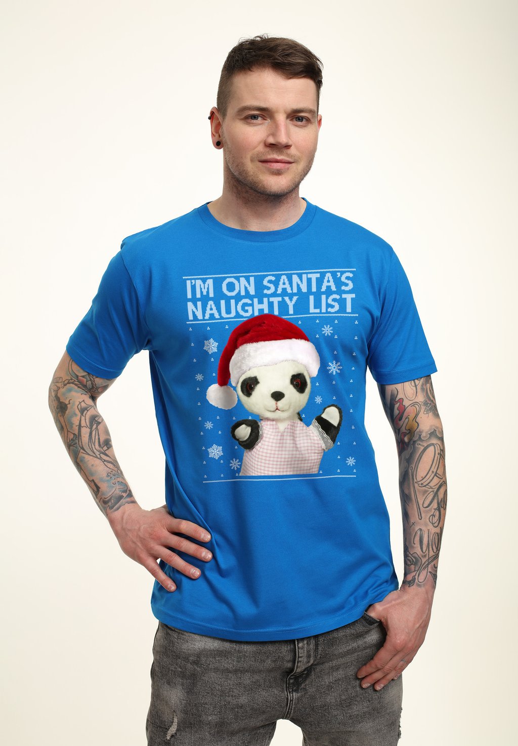

Футболка с принтом SOOTY CHRISTMAS SOO IM ON SANTAS NAUGHTY LIST Henry Tiger, цвет Royal Blue