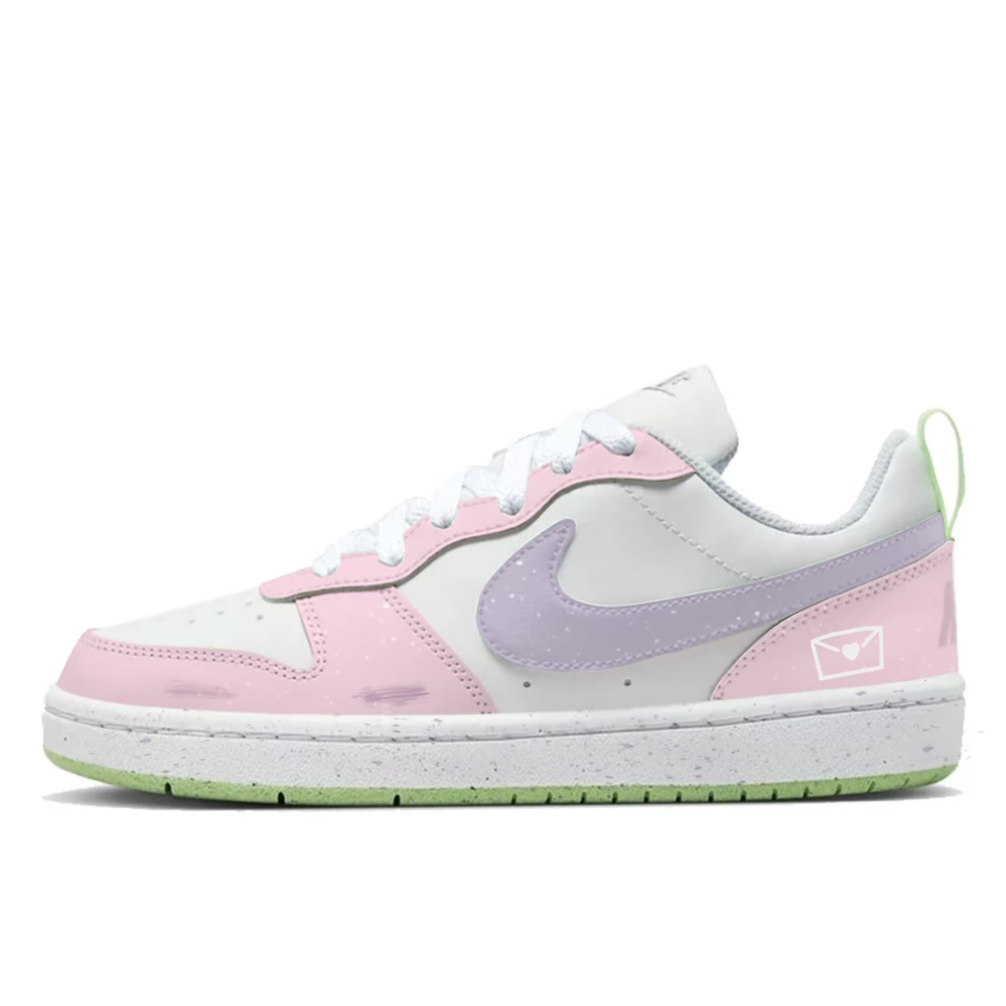 

Nike Низкие противоскользящие детские кроссовки для скейтбординга Court Borough Cherry Purple Dream Letter для подростков