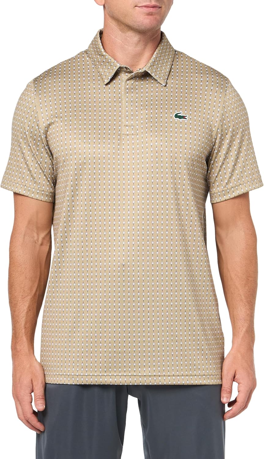 

Lacoste мужская поло для гольфа Regular Fit с защитой от ультрафиолета, Beige & Navy Blue, Синий, Lacoste мужская поло для гольфа Regular Fit с защитой от ультрафиолета, Beige & Navy Blue