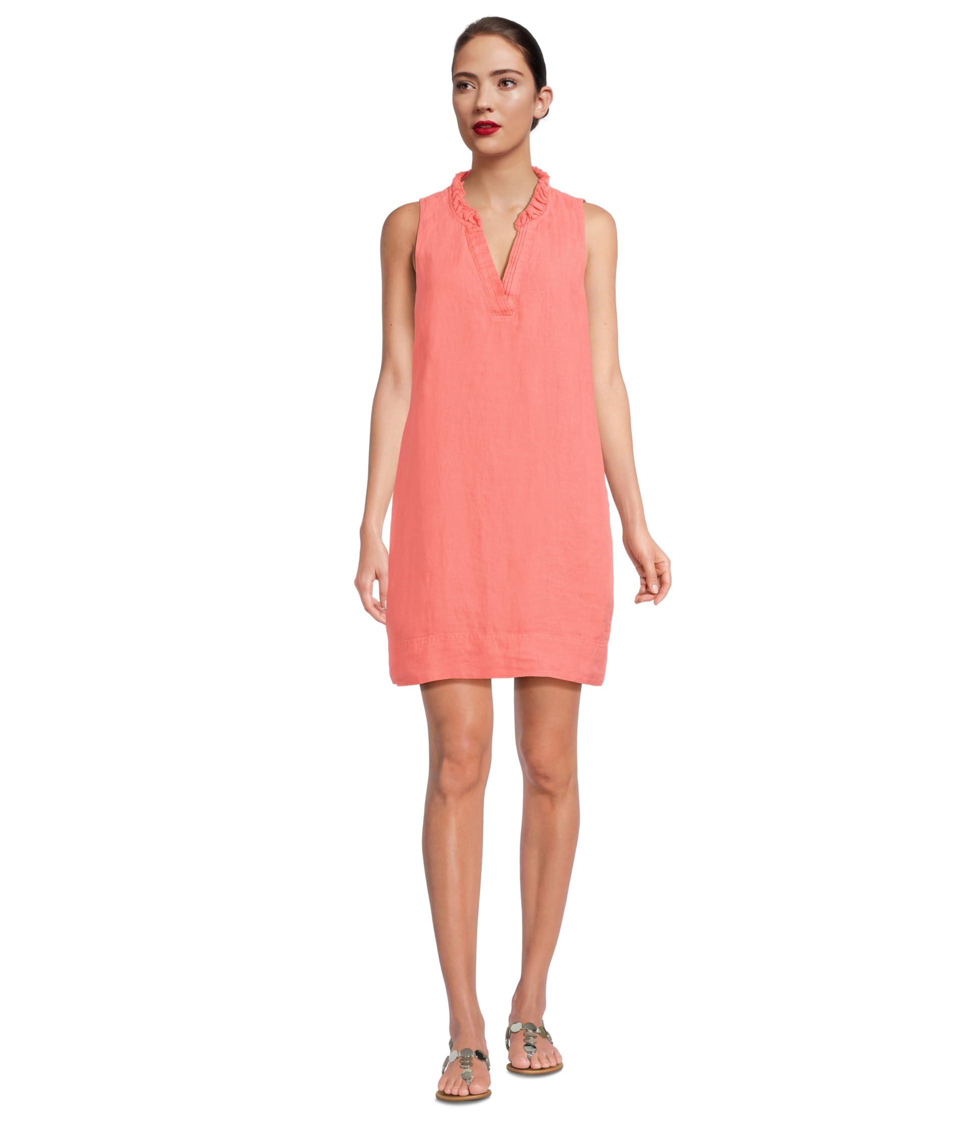 

Платье Tommy Bahama Two Palms Double Ruffle Dress, цвет Melon Berry