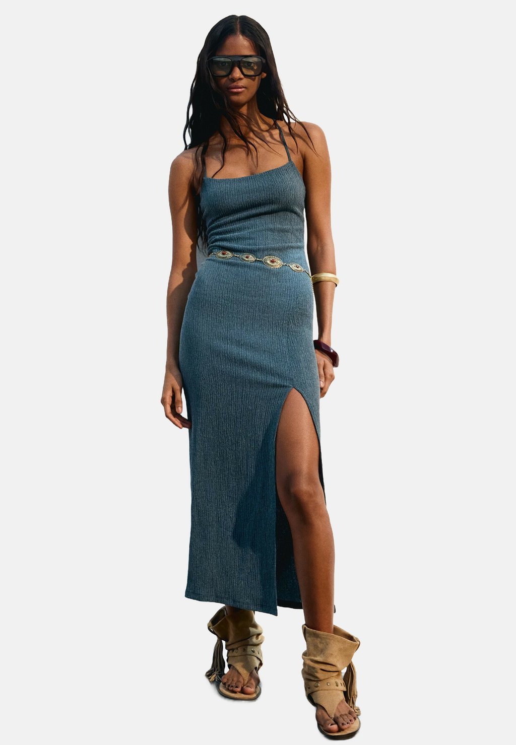 

Повседневное платье Bershka, темно-зеленый