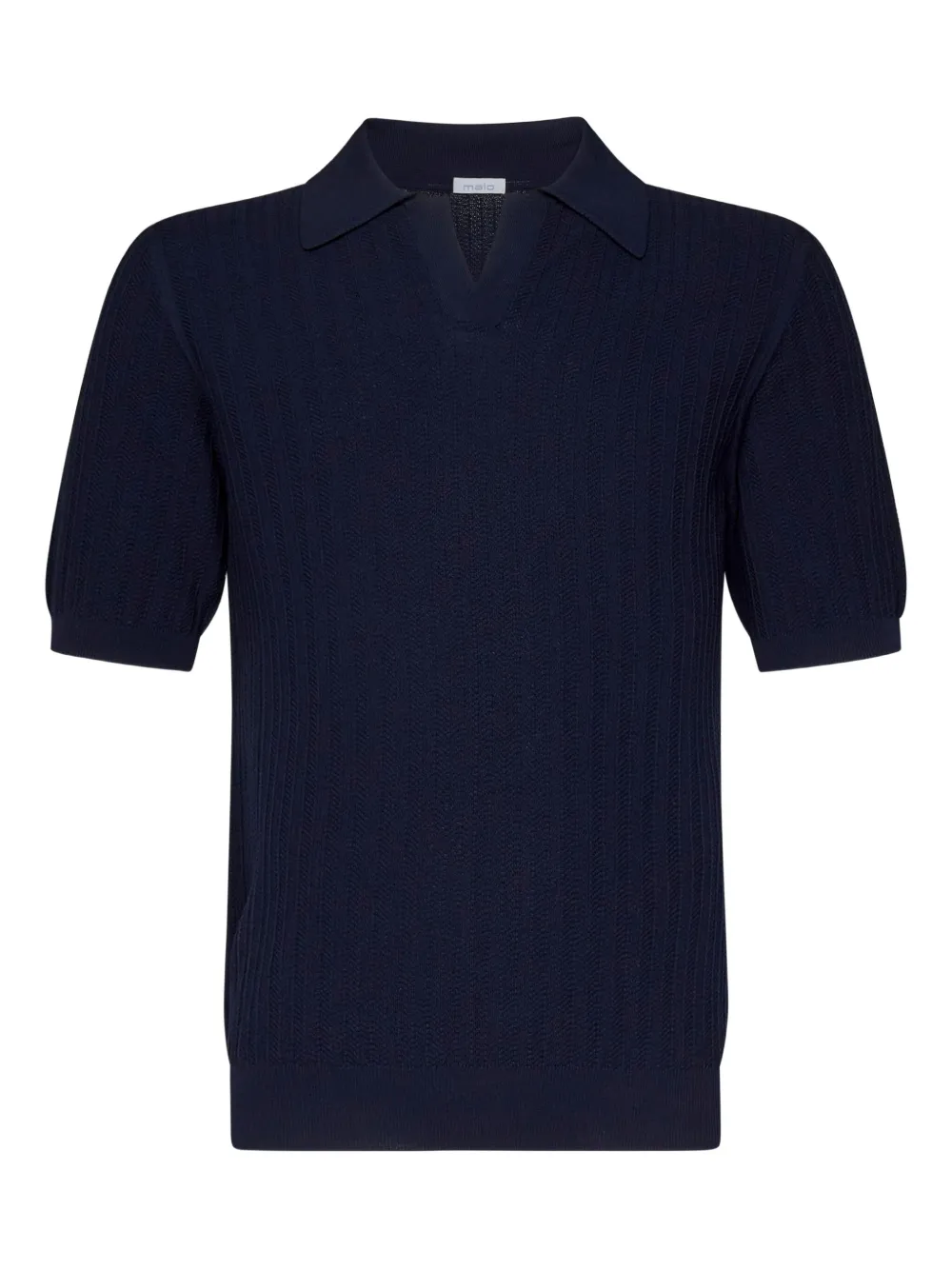 

Футболка поло в рубчик с короткими рукавами Malo, синий