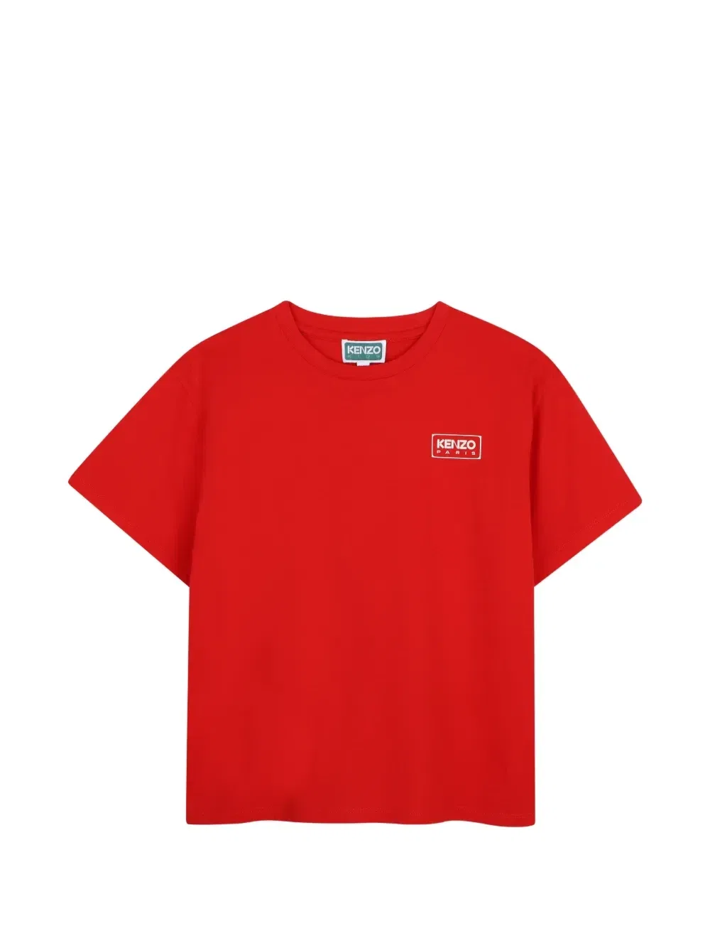 Футболка с круглым вырезом и нашивкой-логотипом Kenzo Kids, красный