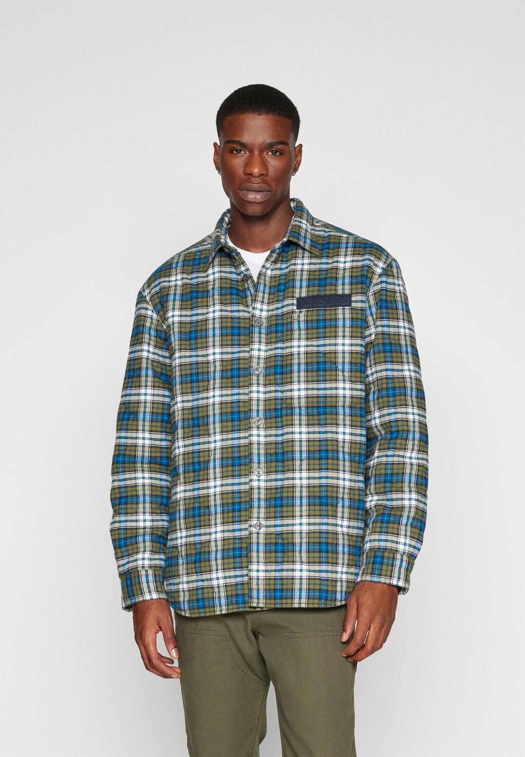 

Демисезонная куртка CHECK OVERSHIRT Tommy Hilfiger, цвет putting green / multi