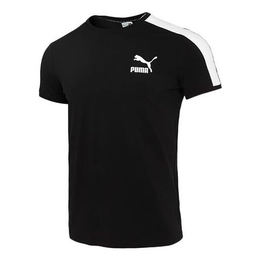 

Футболка iconic t7 t-shirt 'black white' Puma, черный