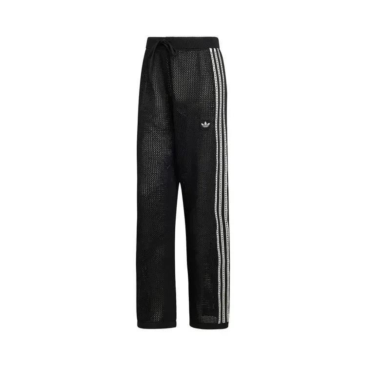 Вязаные спортивные штаны Adidas Firebird, цвет черный