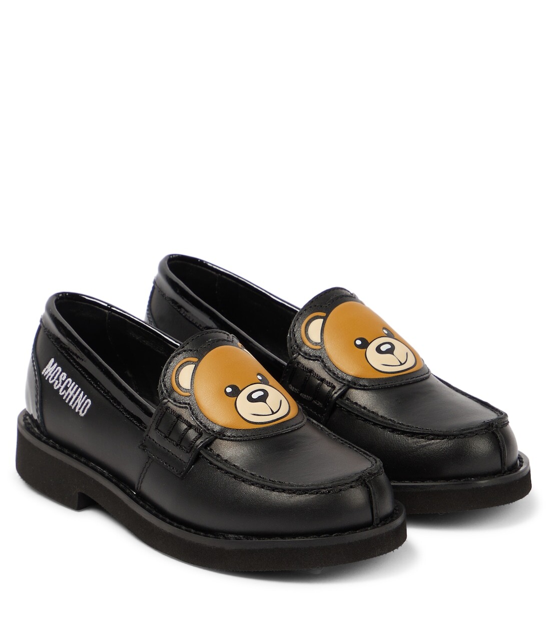 

Кожаные лоферы Moschino, черный
