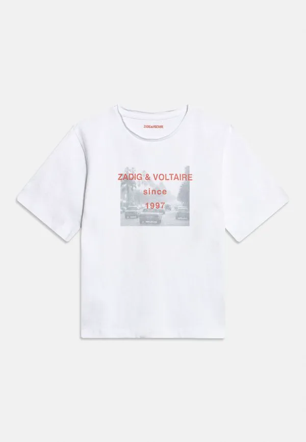 Футболка с короткими рукавами, унисекс, с принтом. Zadig & Voltaire, White — фото 3