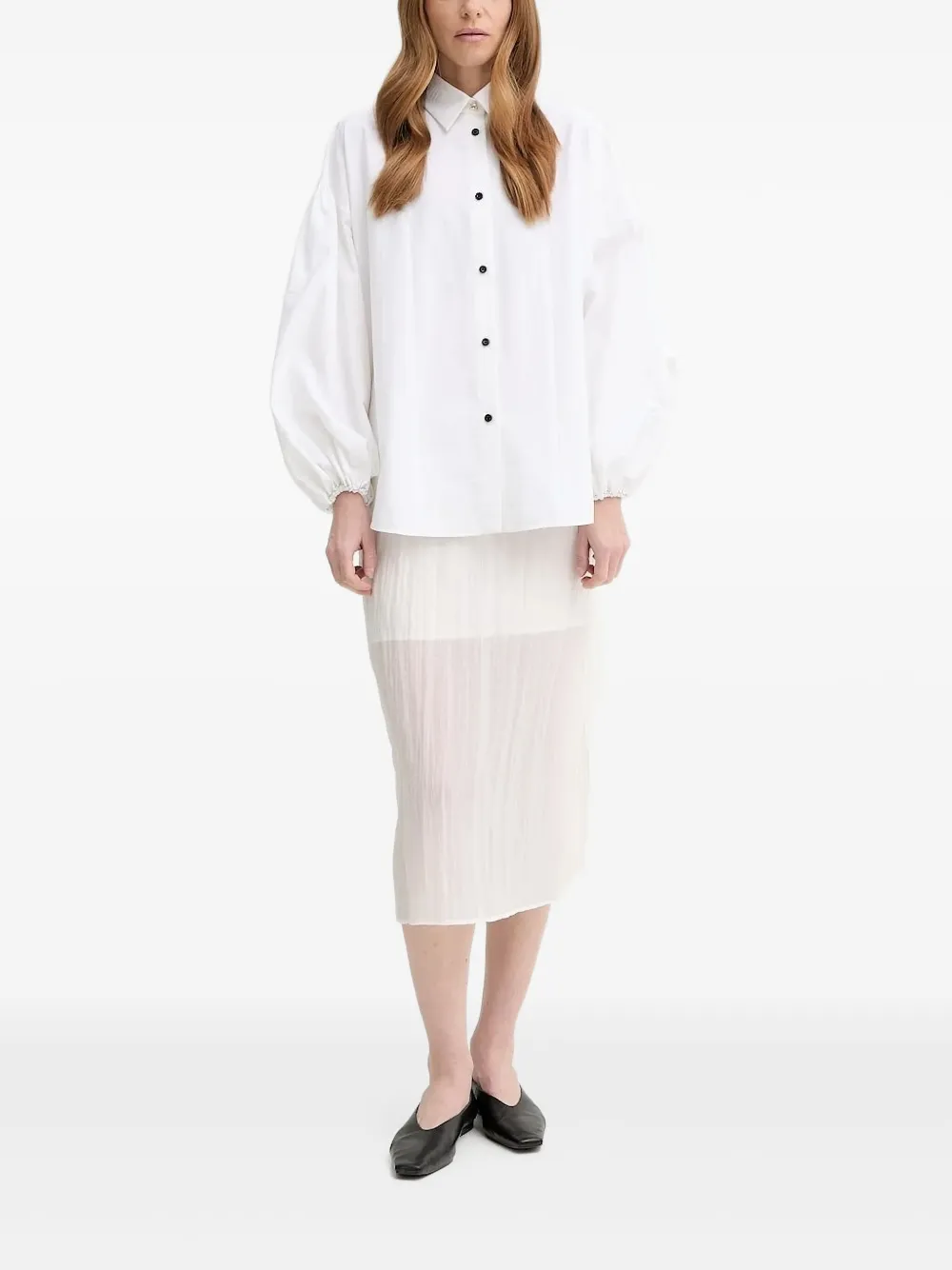 

Рубашка с объемными рукавами Aeron, белый