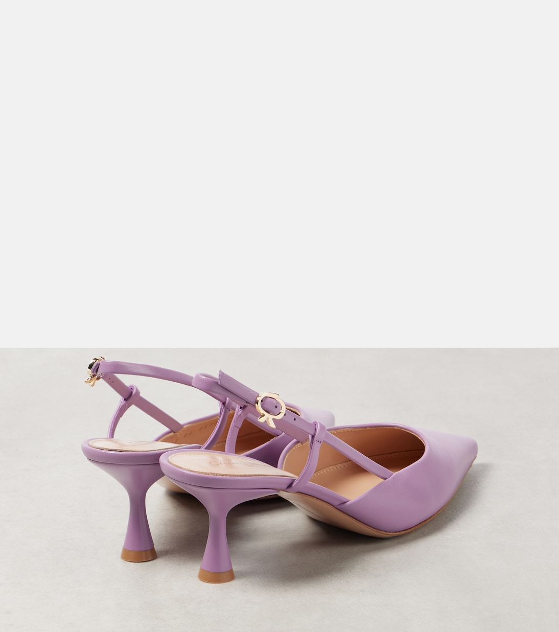 Кожаные туфли-лодочки Ascent 55 с открытой пяткой Gianvito Rossi, Melrose — фото 2