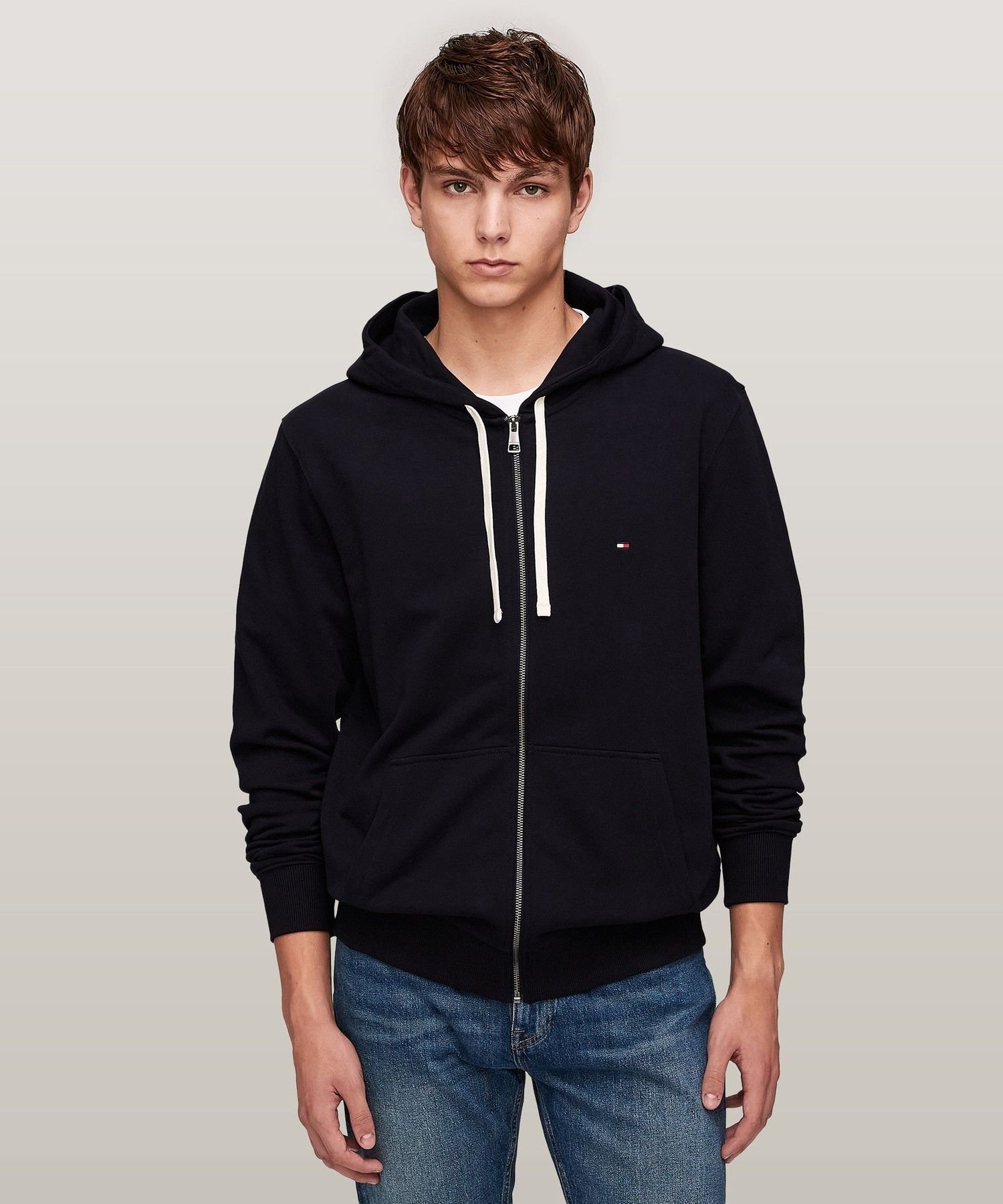 Худи Essential Terry на молнии TOMMY HILFIGER, Navy DW5