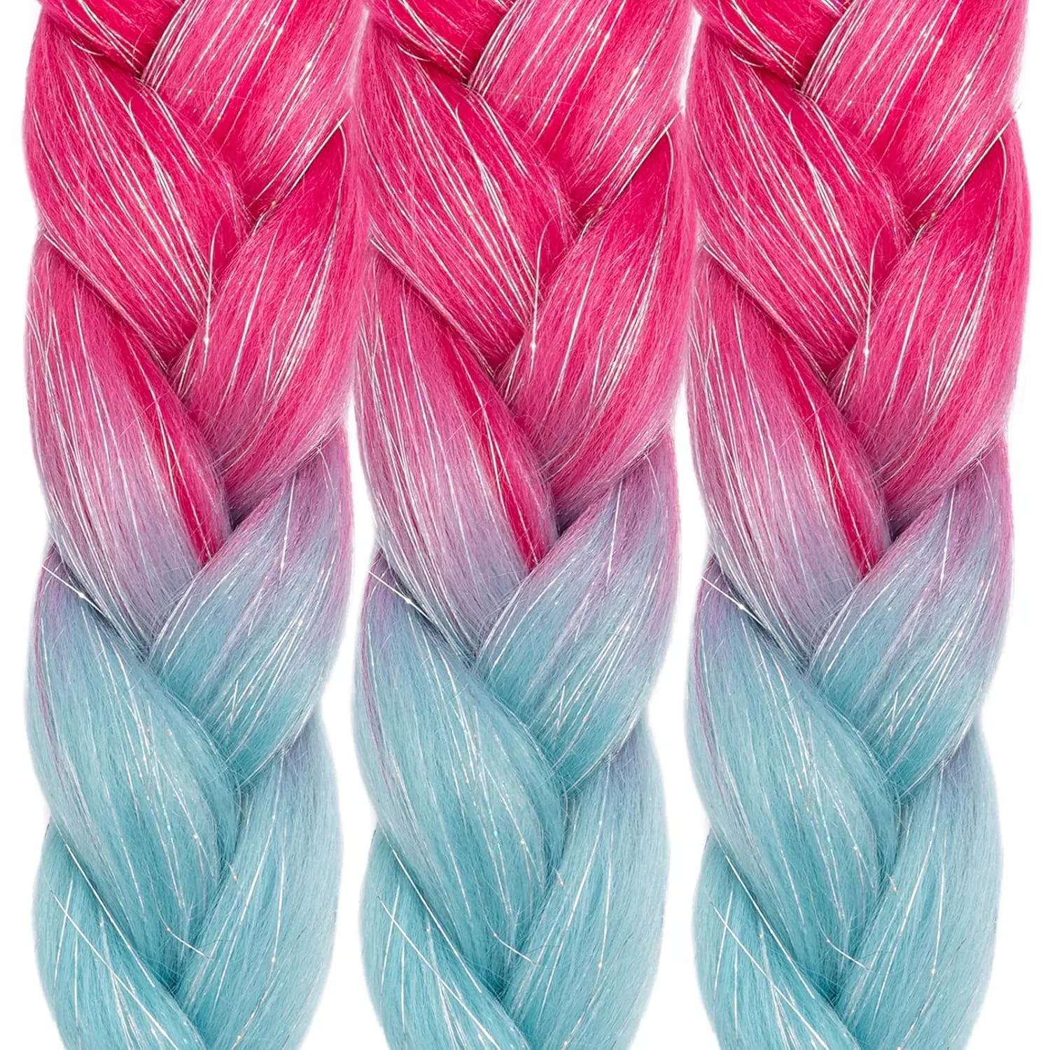 Искусственные волосы для плетения TESS Braids Extensions с блестками Tess — фото 4