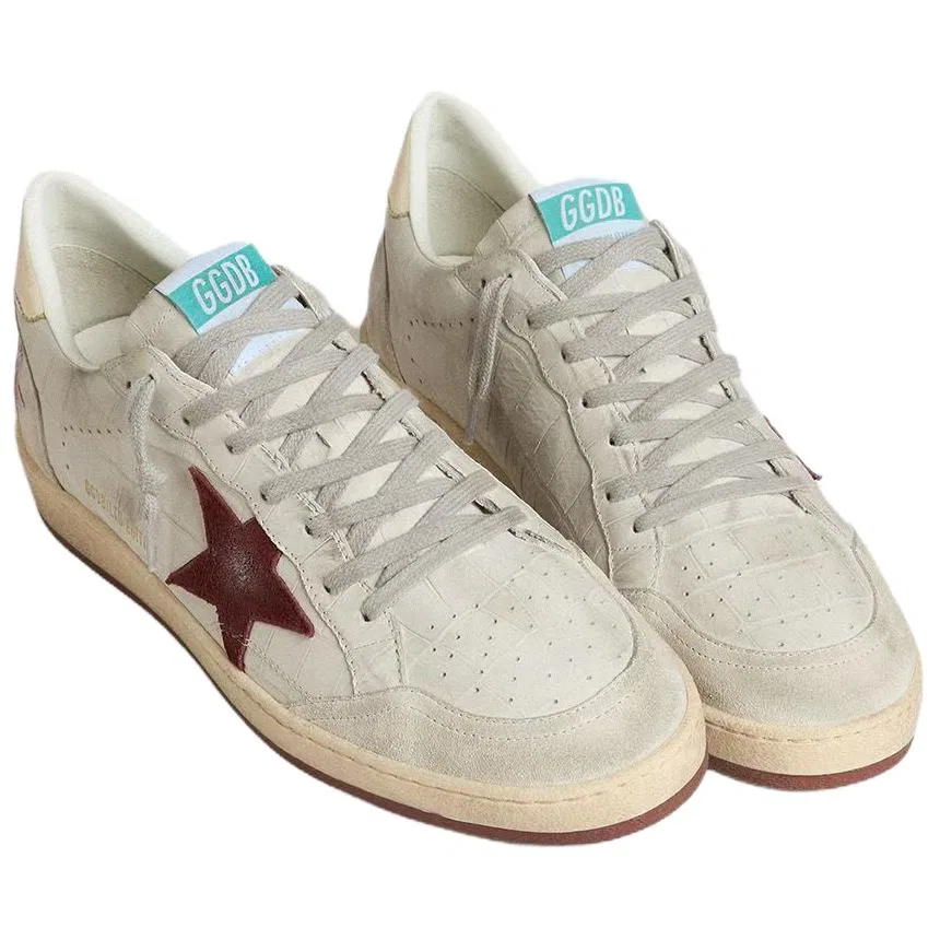 Кроссовки кожаные Golden Goose Ball Star Low белые — фото 4