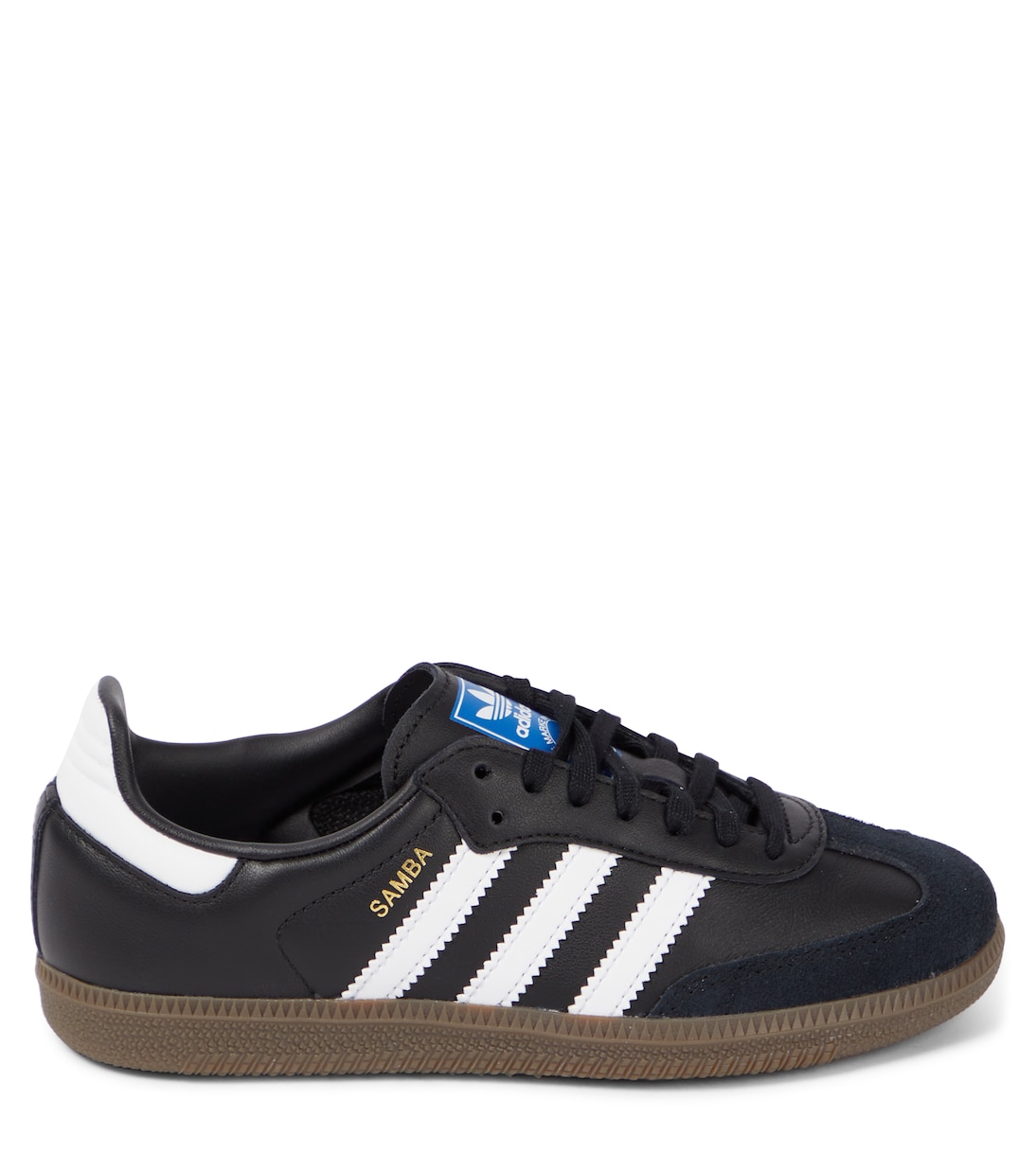 Кожаные кроссовки Samba OG Adidas Originals Kids, Core Black/Ftwr White/Gum5 — фото 4