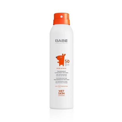 

Детский прозрачный солнцезащитный крем для влажной кожи Spf50 200 мл, Babe