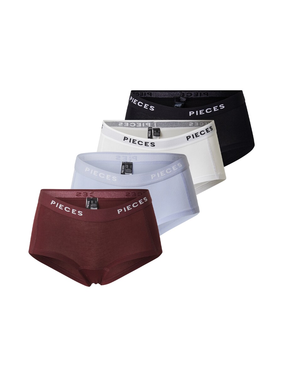 

Бой-шорты PIECES, цвет Light purple/Wine red/Black/White