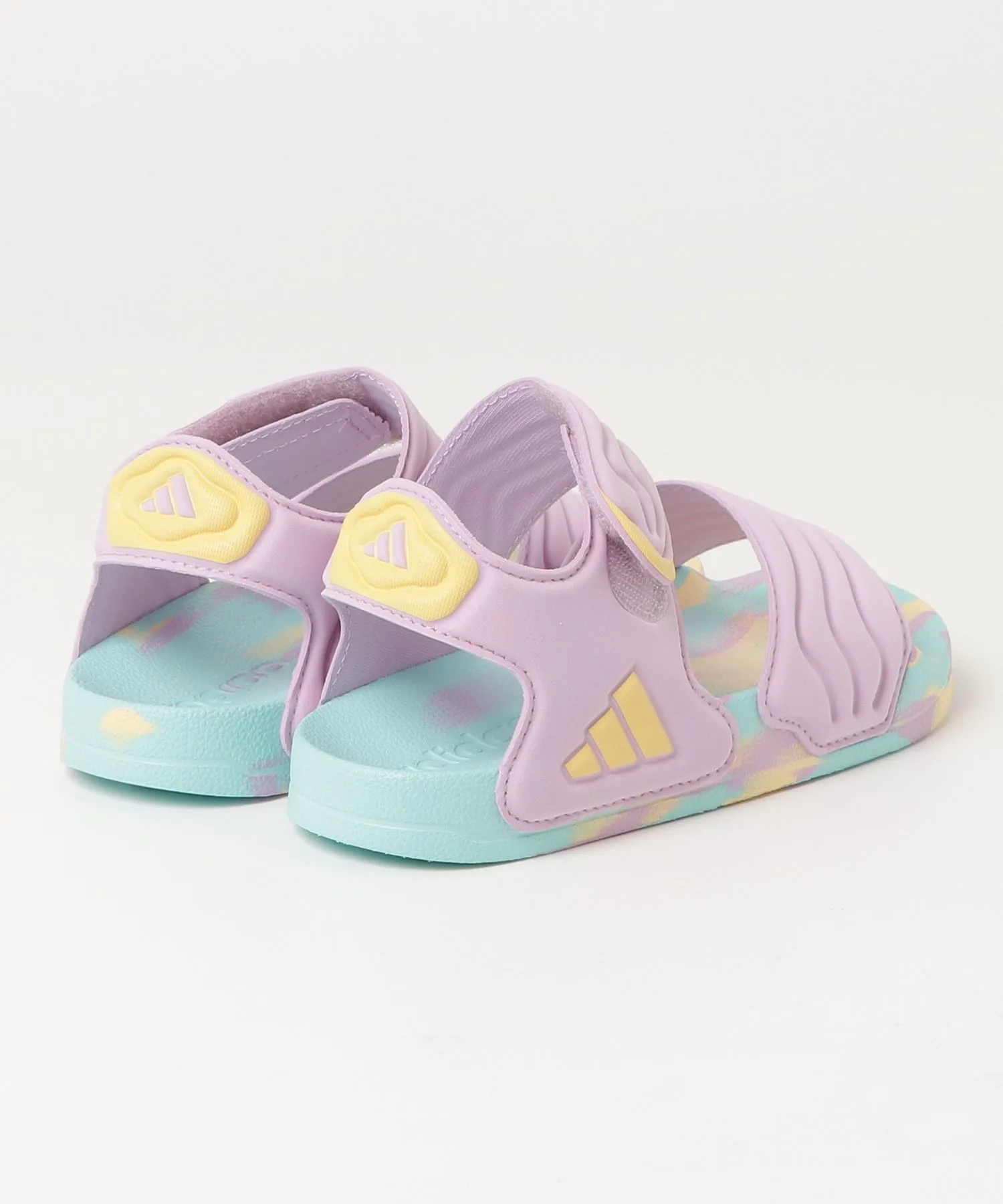 Детские спортивные сандалии Adilette 3 adidas лиловые — фото 2