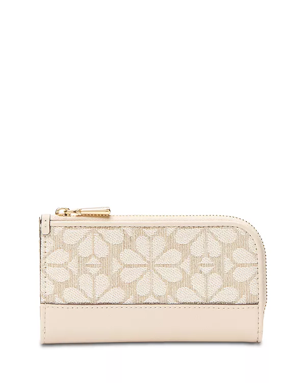 

Маленький тонкий складной кошелек Devin Spade с цветочным жаккардовым узором Kate Spade New York, белый