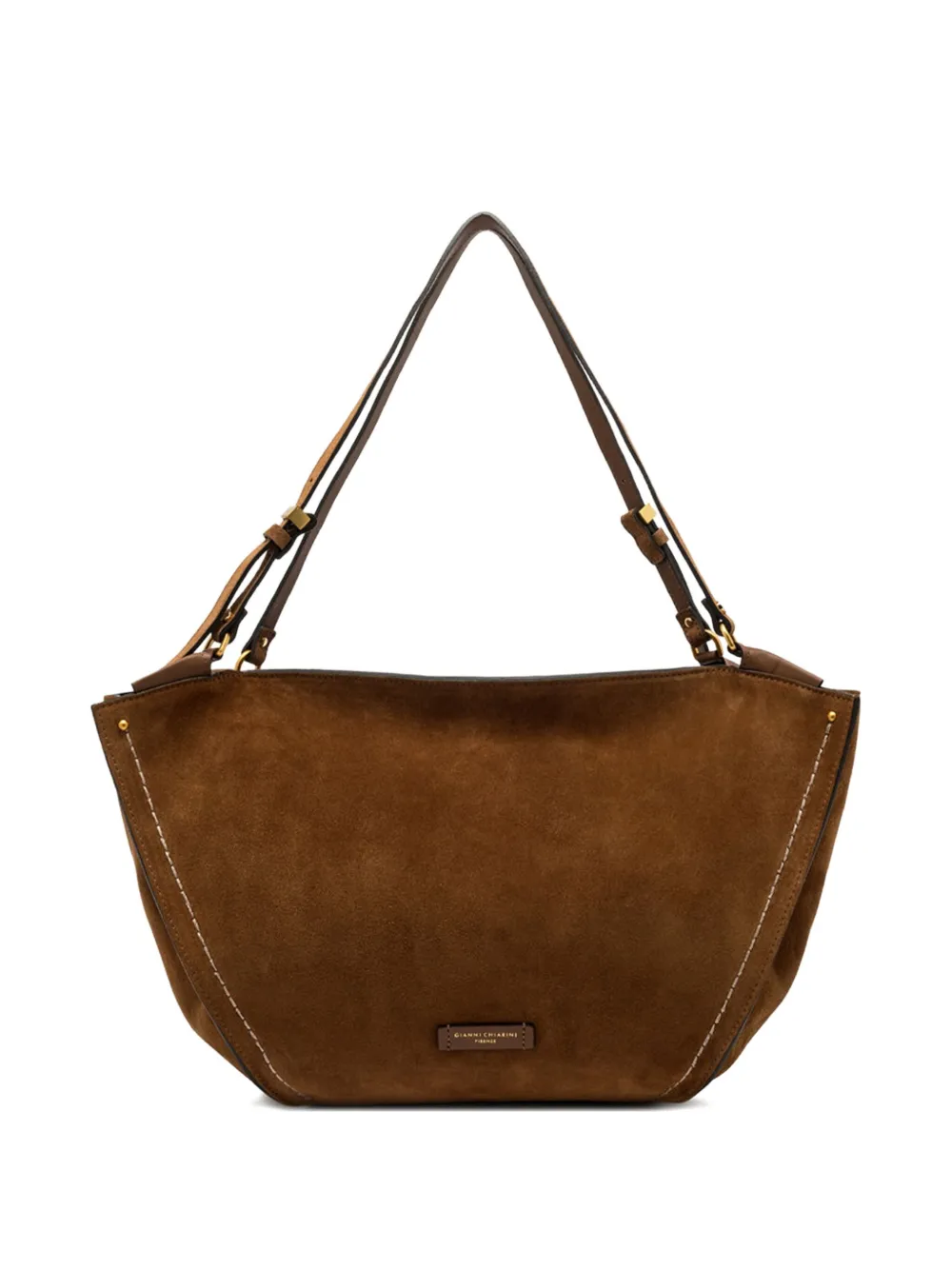 

Сумка-тоут Bloom из замши GIANNI CHIARINI, коричневый