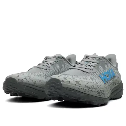 Кроссовки (GS) HOKA ONE ONE Speedgoat 6 'Galactic Grey Hoka Blue', серый — фото 4
