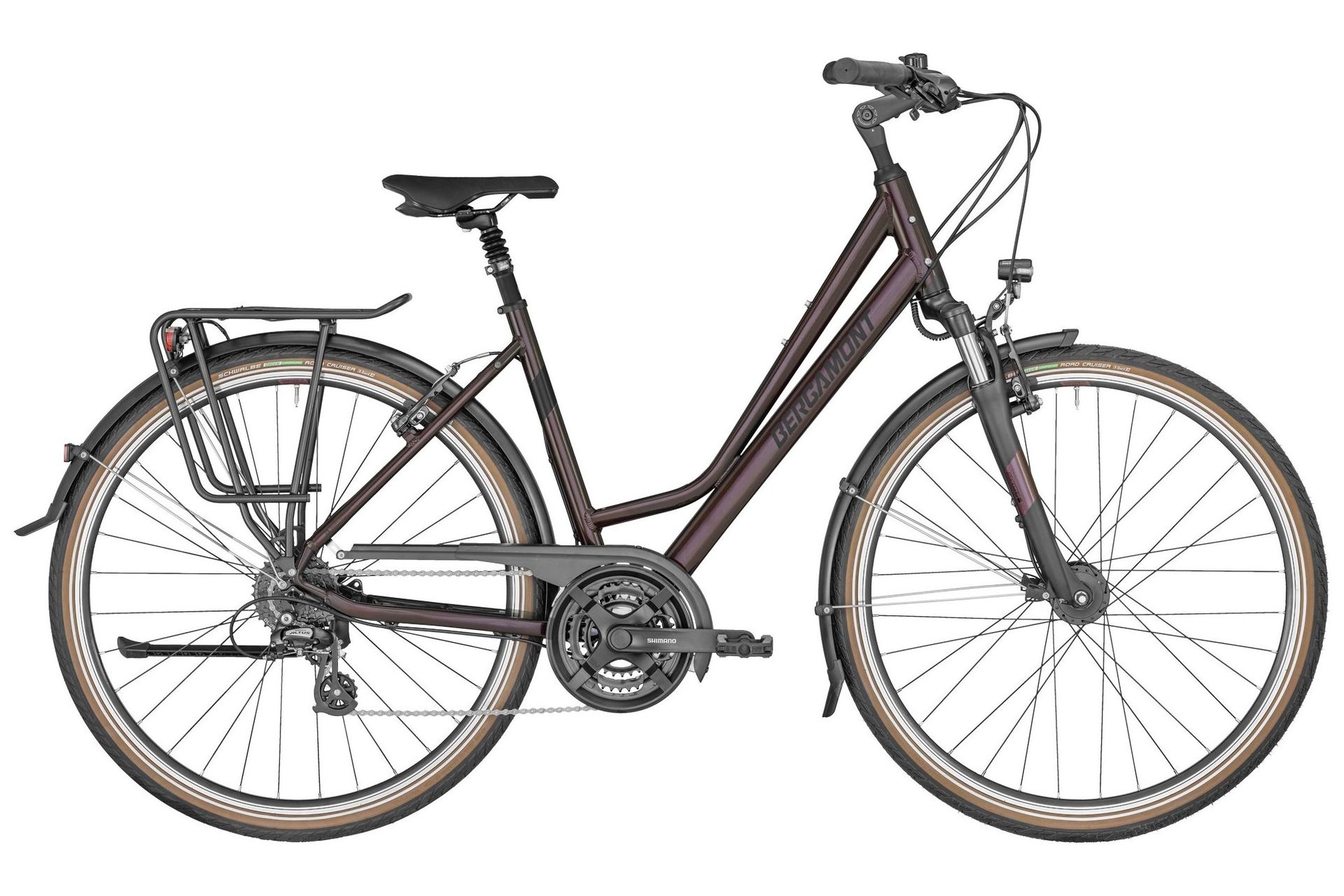 

Треккинговый велосипед Bergamont Horizon 3 - 28 Zoll - Tiefeinsteiger - Aktion, цвет Rot|aubergine red (shiny)