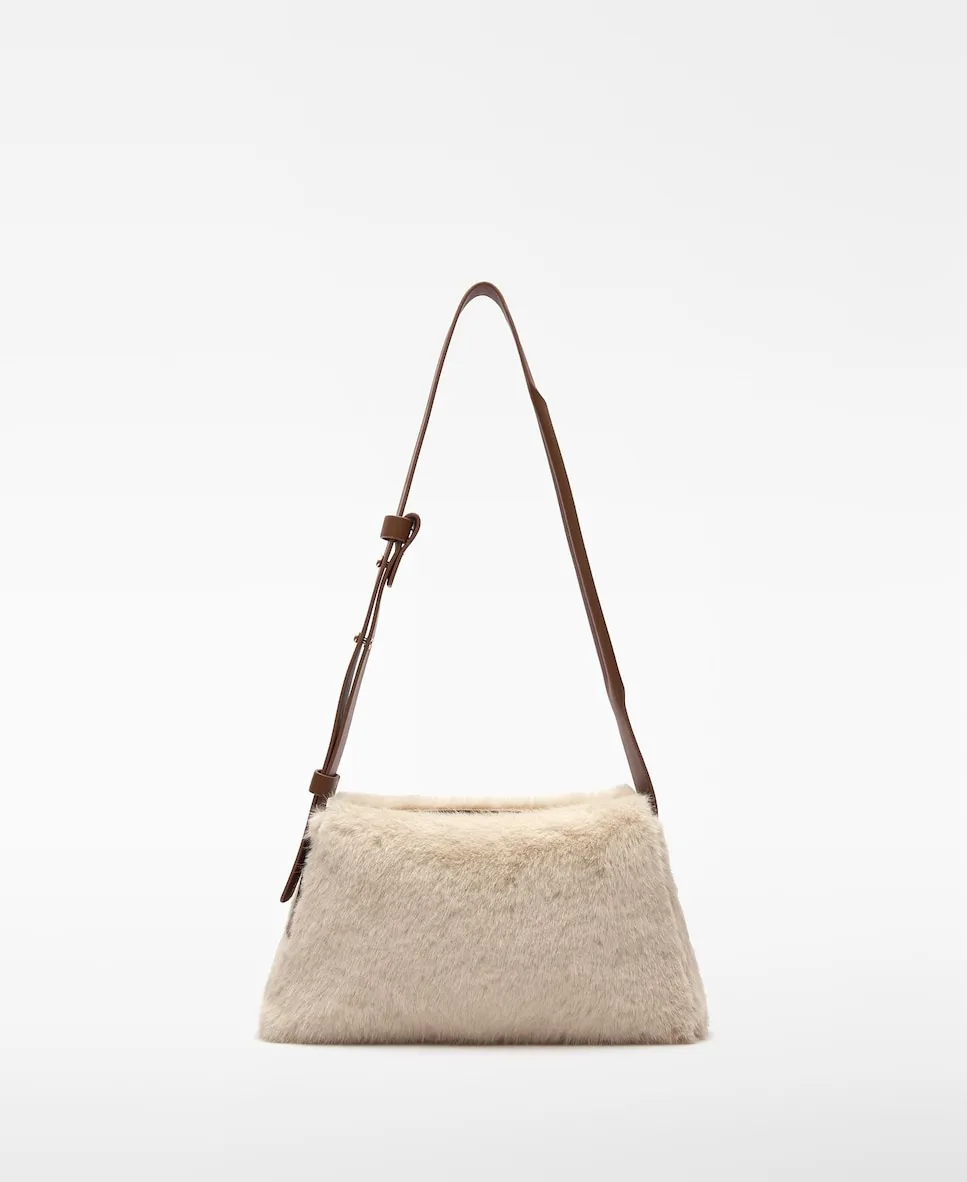 

Сумка через плечо Mica Fur Adolfo Dominguez, бежевый