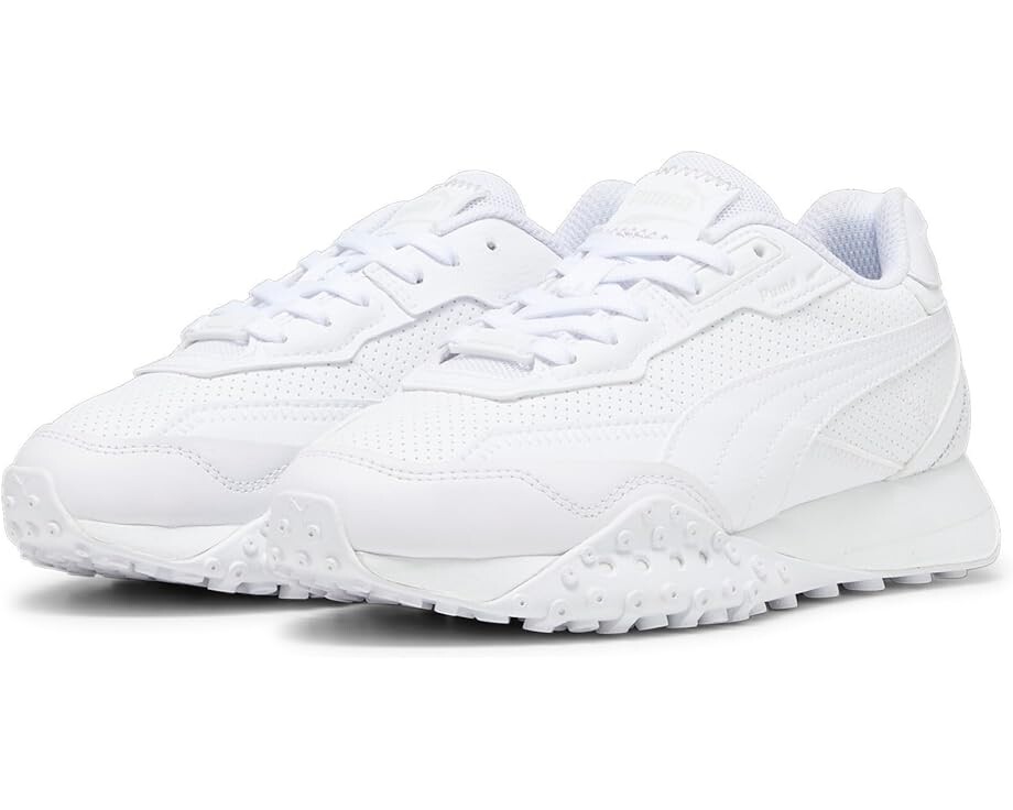 

Кроссовки Puma Puma Kids Blacktop Rider Leather Sneakers, цвет PUMA White/Glacial Gray