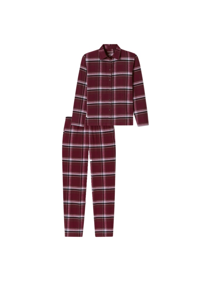 

Schiesser Длинная пижама красного цвета