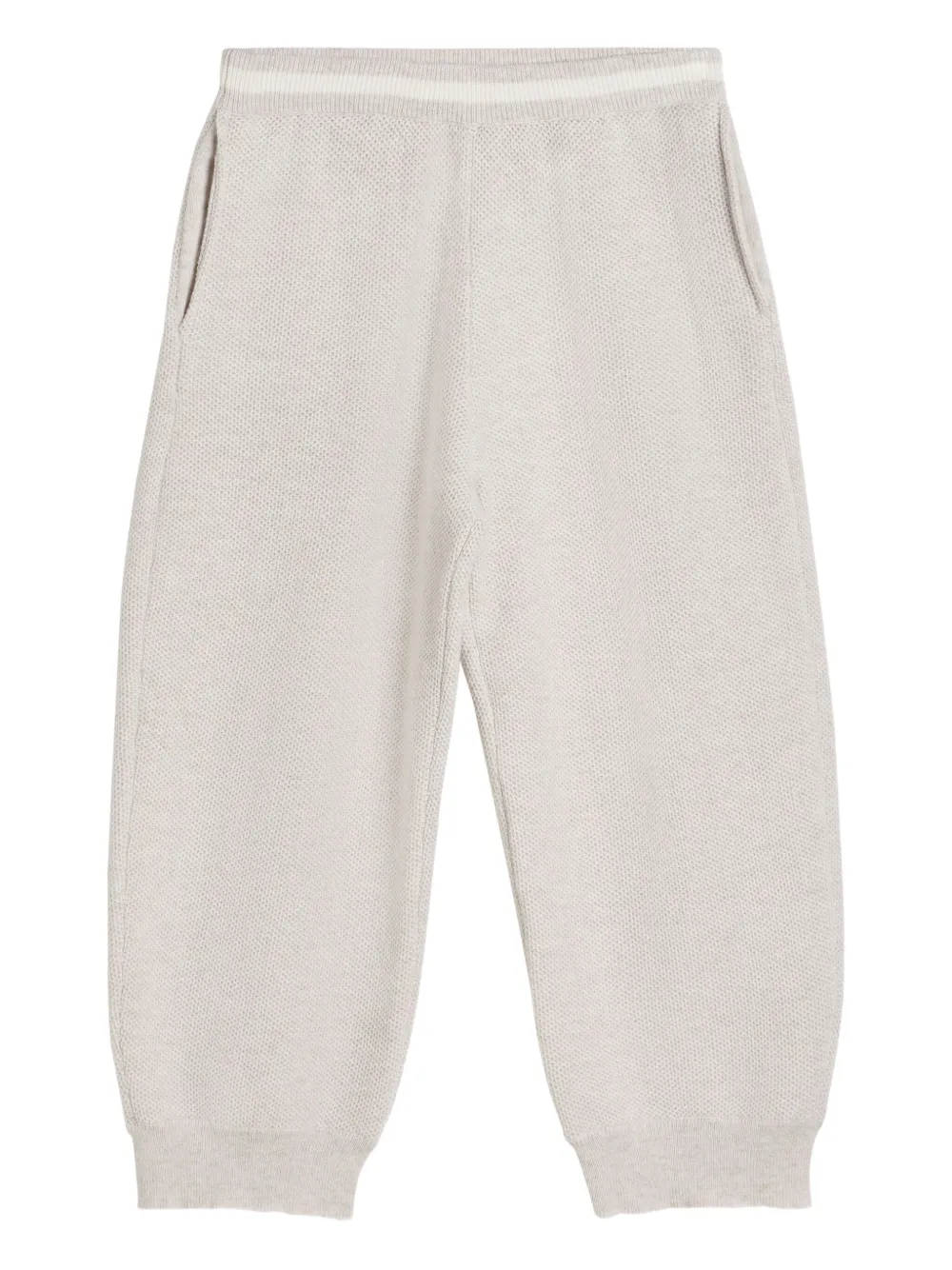 

Кашемировые брюки с подворотами Brunello Cucinelli Kids, нейтральный