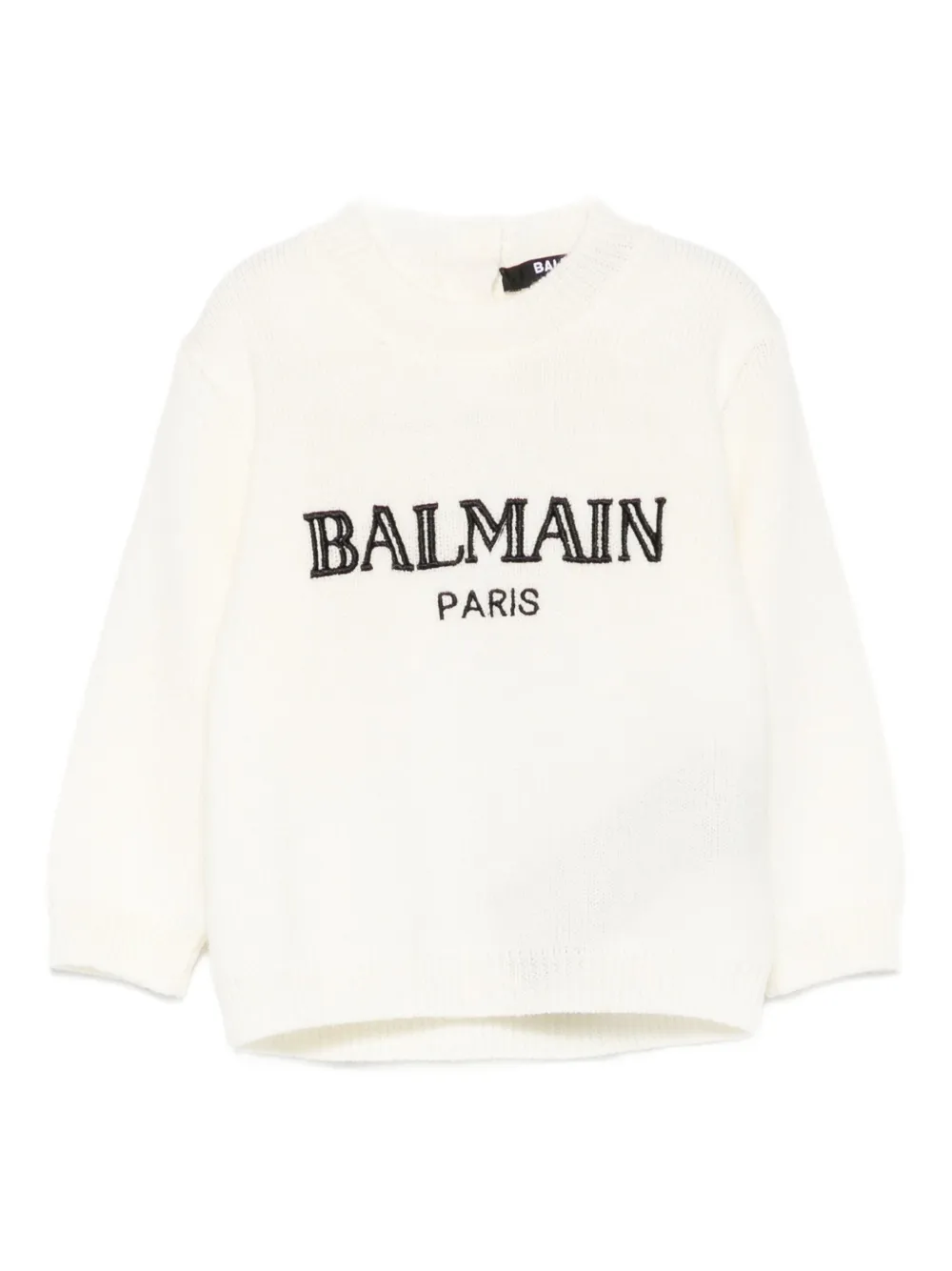 

Свитер с вышитым логотипом Balmain Kids, белый