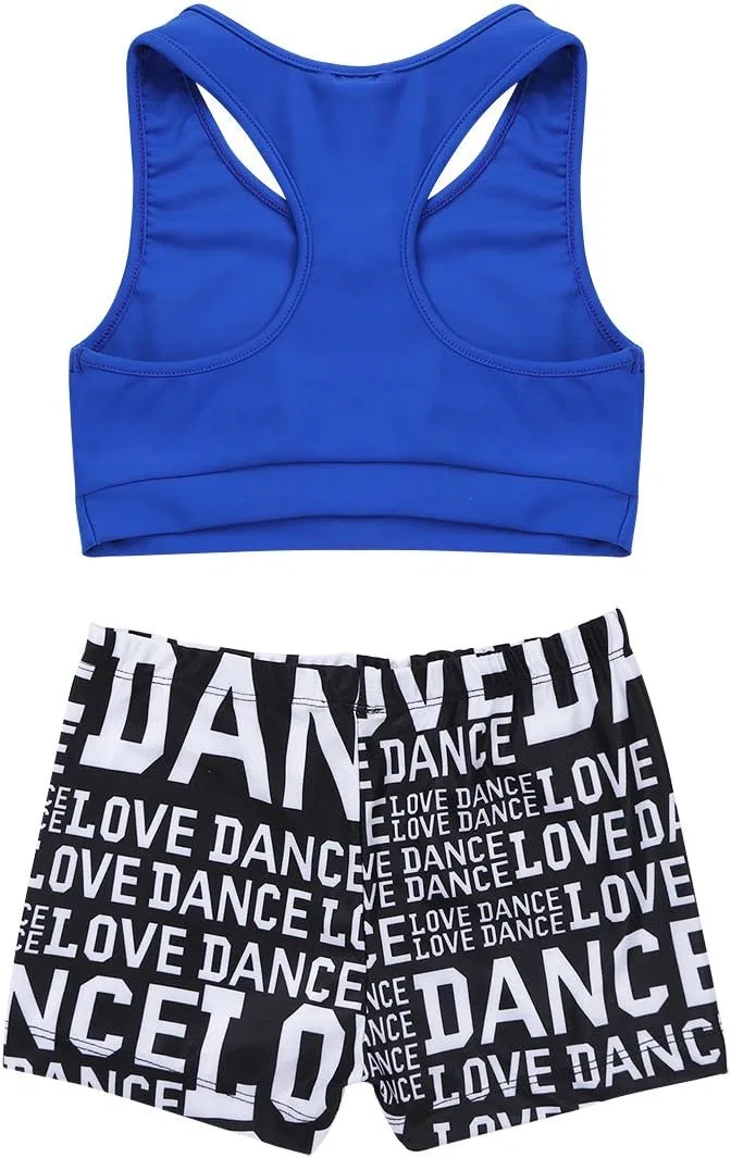 Детский спортивный комплект танцевальный FEESHOW Blue&black — фото 4